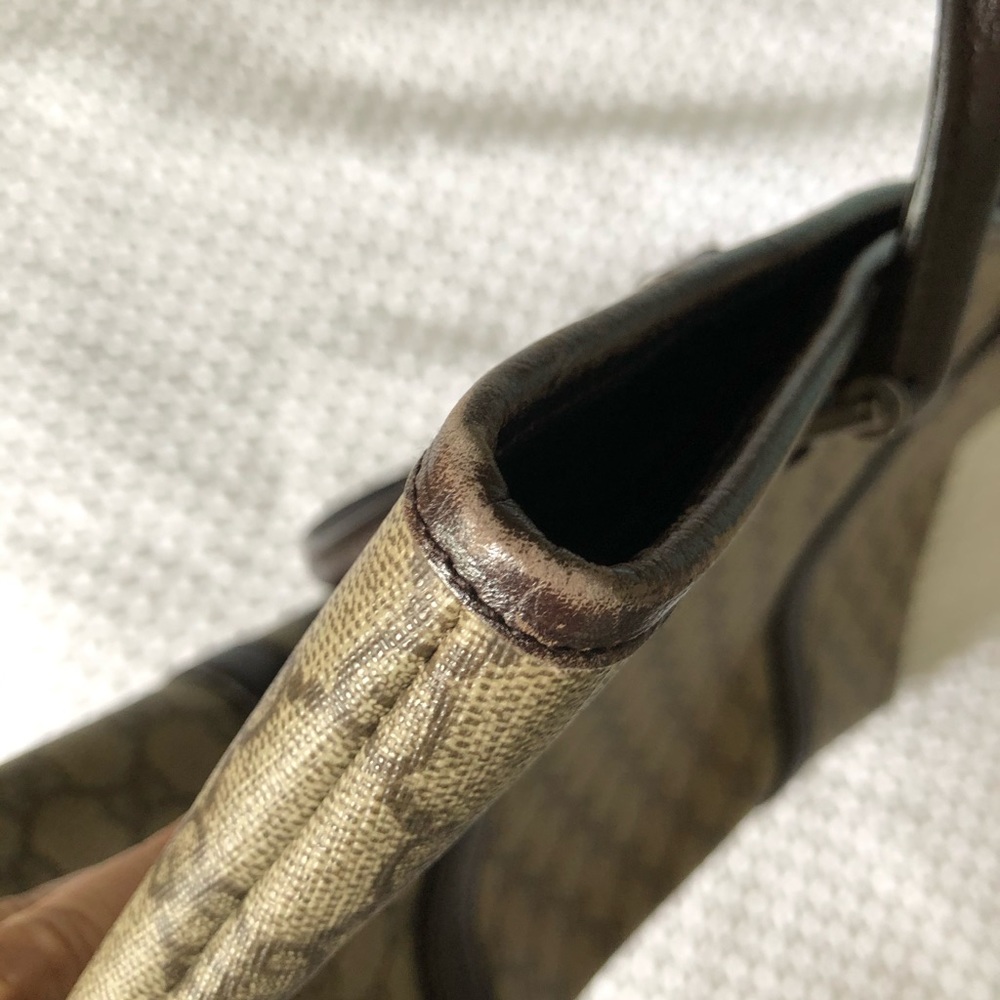 GG Supreme Tan on Brown tote - Picture 4 of 9
